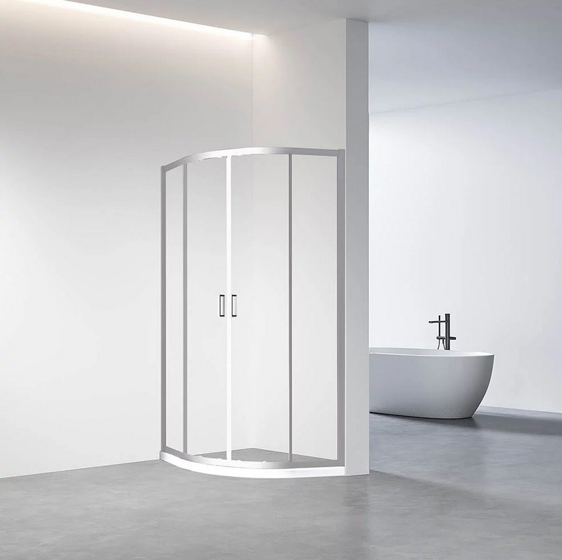 RV01-80-01-C7 Душ угол полукруг RV01 800х800х1950 Стекло прозр 6мм хром Rovigo VECONI RV01-80-01-C7 Душ угол полукруг RV01 800х800х1950 Стекло прозр 6мм хром Rovigo VECONI