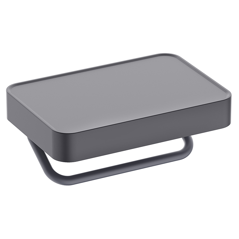 Держатель для туалетной бумаги AVS Pawns черный матовый, с полочкой Держатель для туалетной бумаги AVS Pawns черный матовый, с полочкой