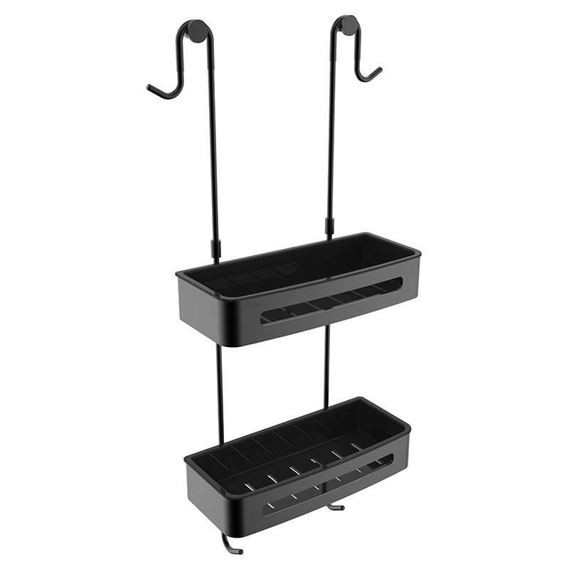 Полка AVS Kori, 30 см, черный матовый, двухъярусная Полка AVS Kori, 30 см, черный матовый, двухъярусная