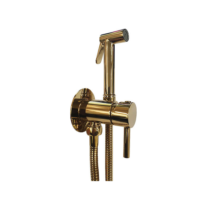 Гигиенический душ со смесителем Paffoni Tweet Round Mix ZDUP110HG золото медовое Гигиенический душ со смесителем Paffoni Tweet Round Mix ZDUP110HG золото медовое