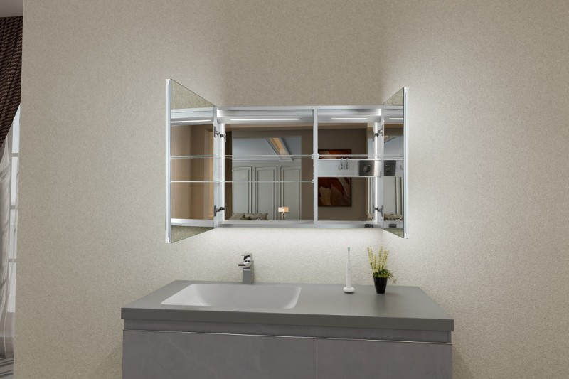 Зеркальный шкаф 800*700 LED ИК-датчик Антипар дверцы внутр ЗЕРКАЛЬНЫЕ Розетка ESBANO Зеркальный шкаф 800*700 LED ИК-датчик Антипар дверцы внутр ЗЕРКАЛЬНЫЕ Розетка ESBANO