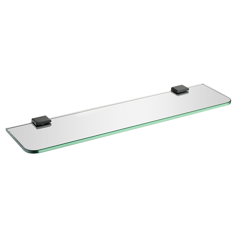 Полка AVS Swart, 50 см, стекло/черный матовый Полка AVS Swart, 50 см, стекло/черный матовый