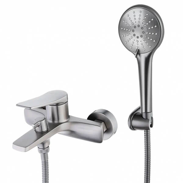 Смеситель для ванны с душем Lemark Bronx LM3714GM серый матовый Смеситель для ванны с душем Lemark Bronx LM3714GM серый матовый