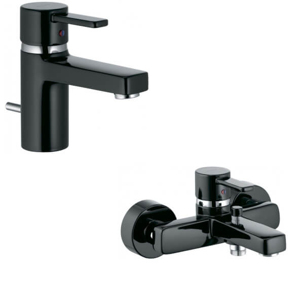 Комплект смесителей KLUDI Zenta 382608675+386708675 черный Комплект смесителей KLUDI Zenta 382608675+386708675 черный