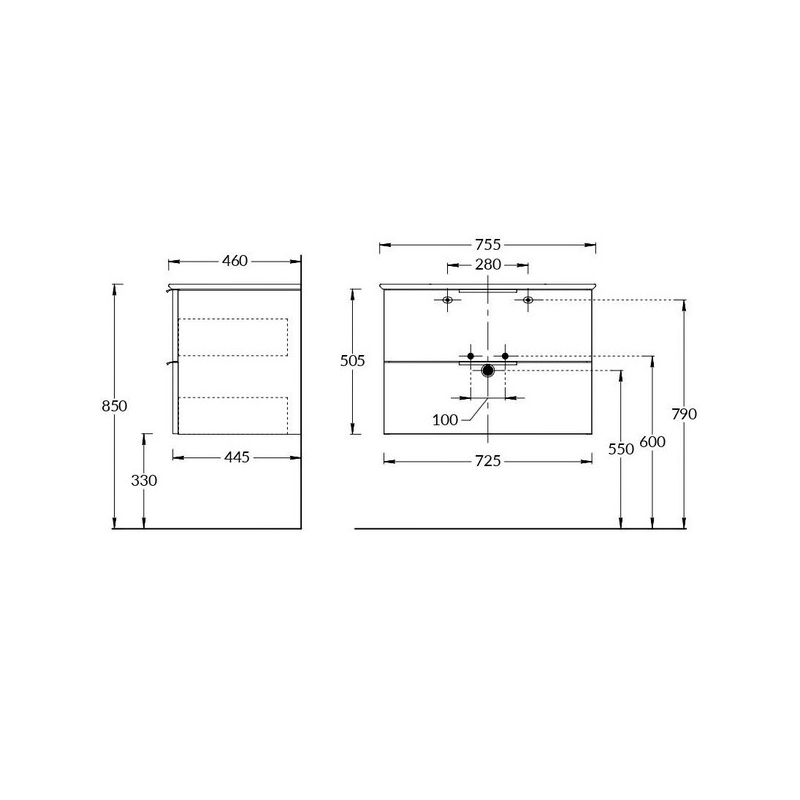 Тумба 750 2ящ подвес + раковина ДЫМЧАТЫЙ ВЯЗ Piano KERAMA MARAZZI Тумба 750 2ящ подвес + раковина ДЫМЧАТЫЙ ВЯЗ Piano KERAMA MARAZZI