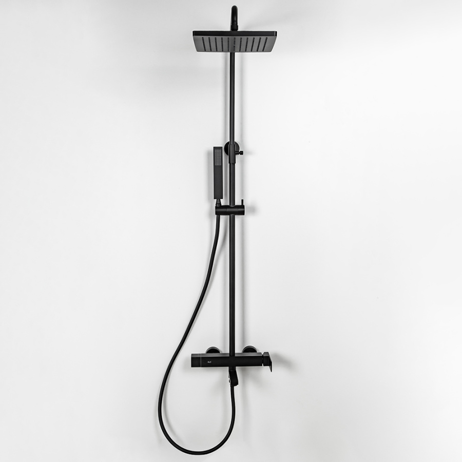 Душевая стойка AVS Cube 811-222-MB черный матовый Душевая стойка AVS Cube 811-222-MB черный матовый