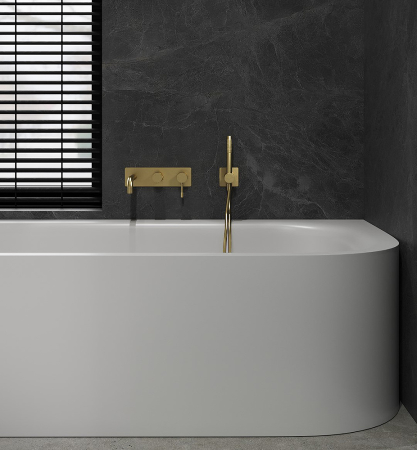 Смеситель для ванны с душем Boheme Uno 464-3-MG золото матовое