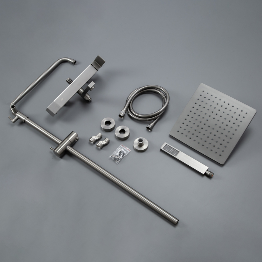 Душевая стойка AVS Cube оружейная сталь Душевая стойка AVS Cube оружейная сталь