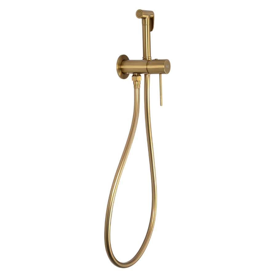 Гигиенический душ со смесителем AVS Slimmer брашированное золото