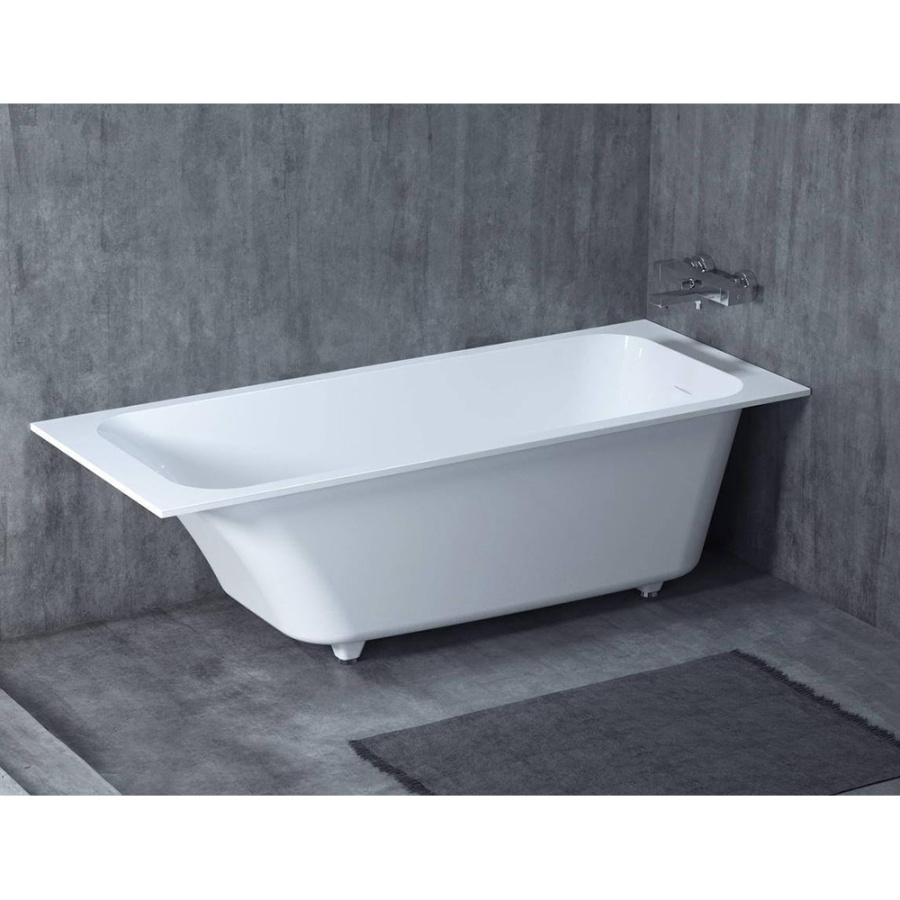 Ванна из искусственного камня Salini Orlando S-Sense 180x80 белая матовая с ножками Ванна из искусственного камня Salini Orlando S-Sense 180x80 белая матовая с ножками