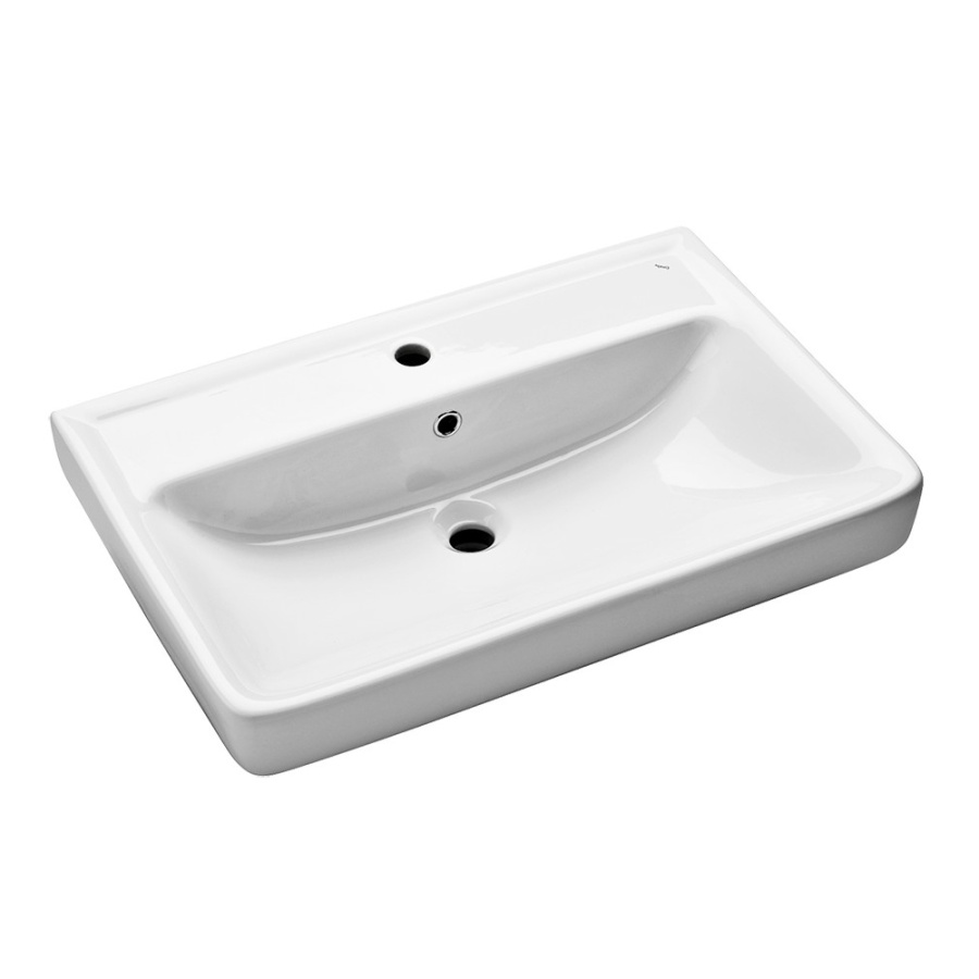 Тумба 700 1ящ + Раковина Q70 Белый мат Lande DIBORG