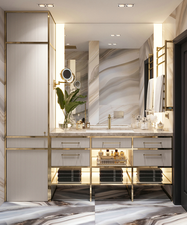 Смеситель для раковины AVS Elegant брашированное золото Смеситель для раковины AVS Elegant брашированное золото