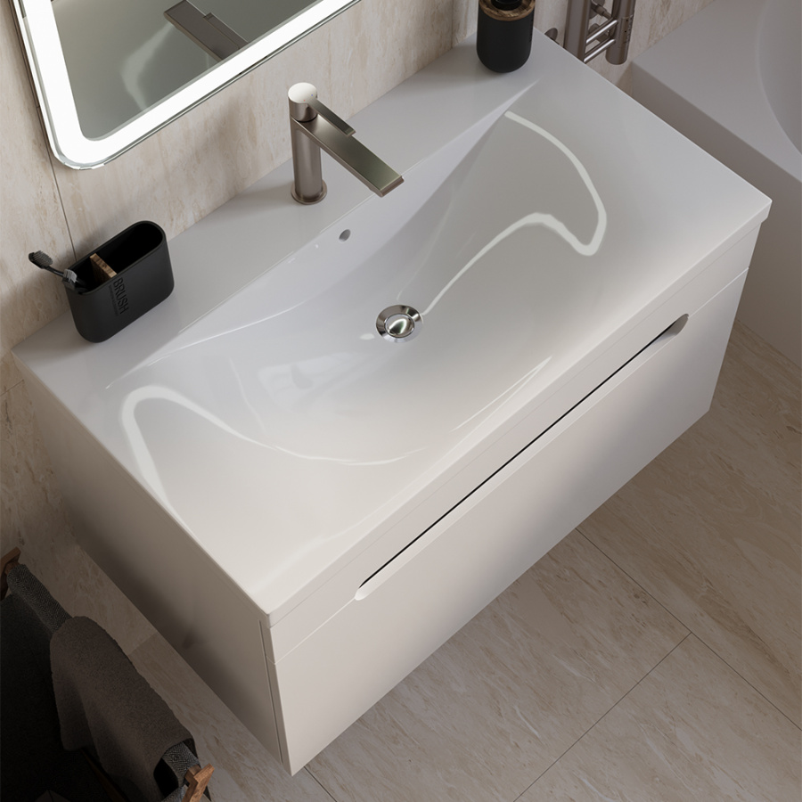 Тумба с раковиной AVS Эстель 80 белая Тумба с раковиной AVS Эстель 80 белая