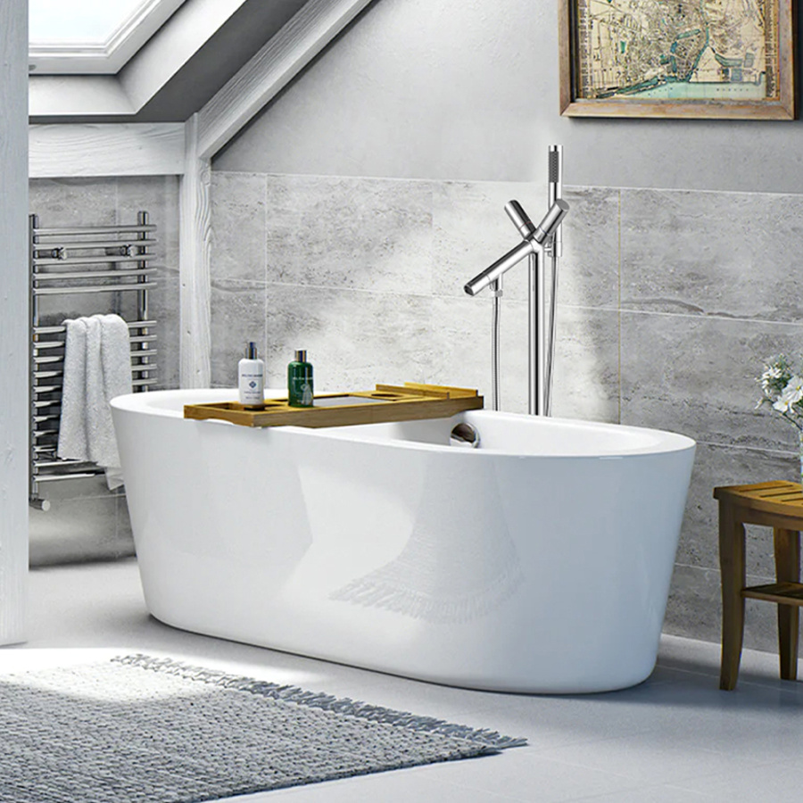 Смеситель для ванны с душем Swedbe Spira 4009 напольный, хром Смеситель для ванны с душем Swedbe Spira 4009 напольный, хром