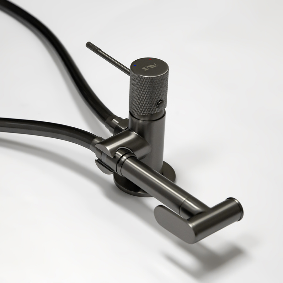 Гигиенический душ со смесителем AVS Seeme оружейная сталь Гигиенический душ со смесителем AVS Seeme оружейная сталь