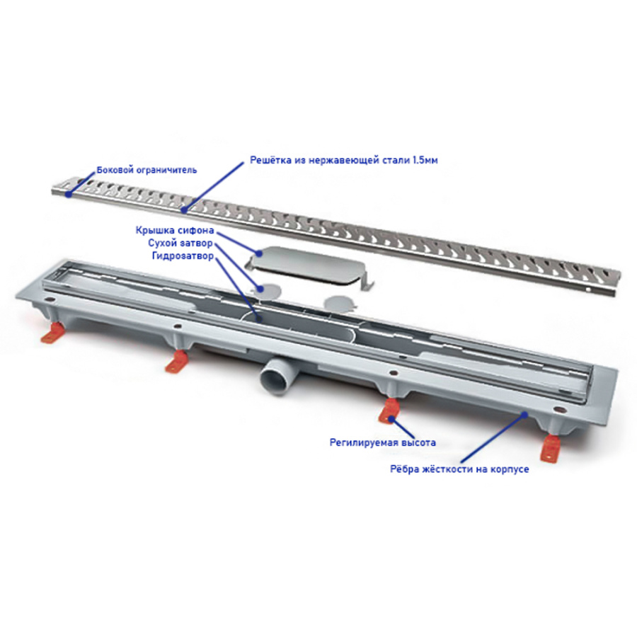 Водоотводящий желоб 650 Harmony MCH с сеточками CH 650 H сет Водоотводящий желоб 650 Harmony MCH с сеточками CH 650 H сет