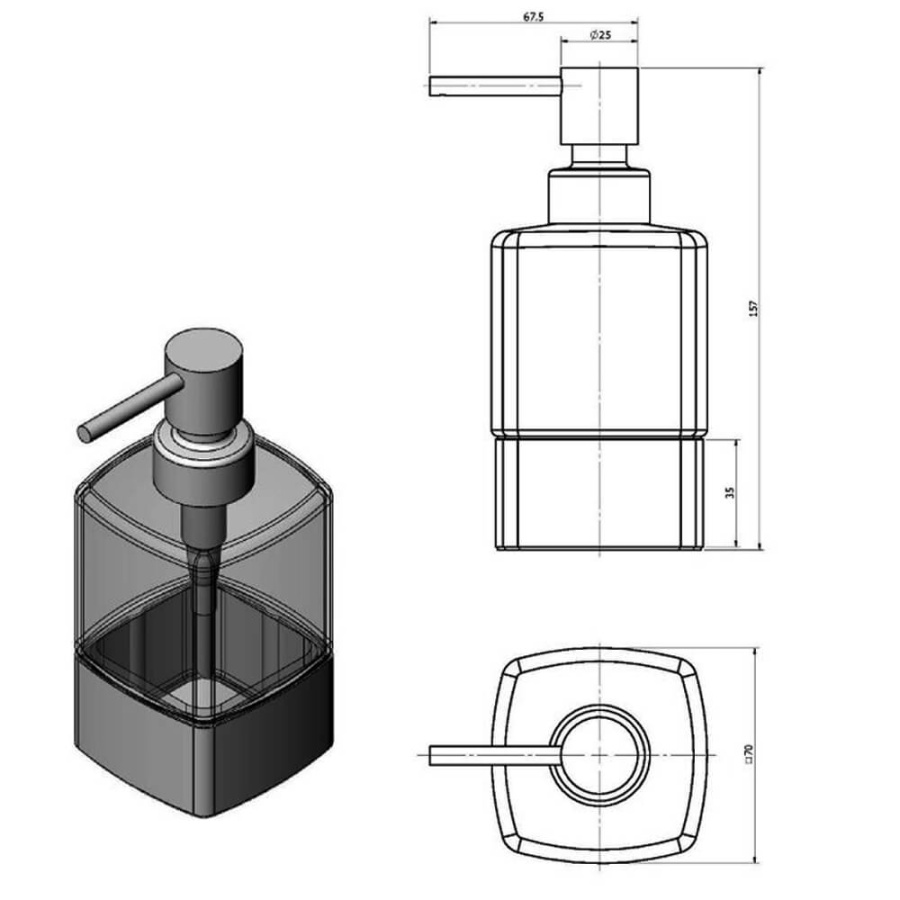 11323A-BP Дозатор д/мыла настольн ЧЕРНЫЙ LANGBERGER 11323A-BP Дозатор д/мыла настольн ЧЕРНЫЙ LANGBERGER