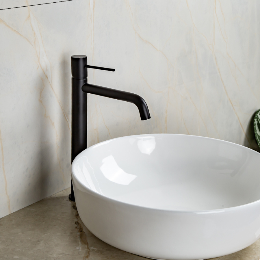 Смеситель для раковины AVS Slimmer высокий, черный матовый Смеситель для раковины AVS Slimmer высокий, черный матовый