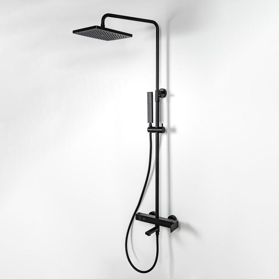 Душевая стойка AVS Cube 811-222-MB черный матовый Душевая стойка AVS Cube 811-222-MB черный матовый