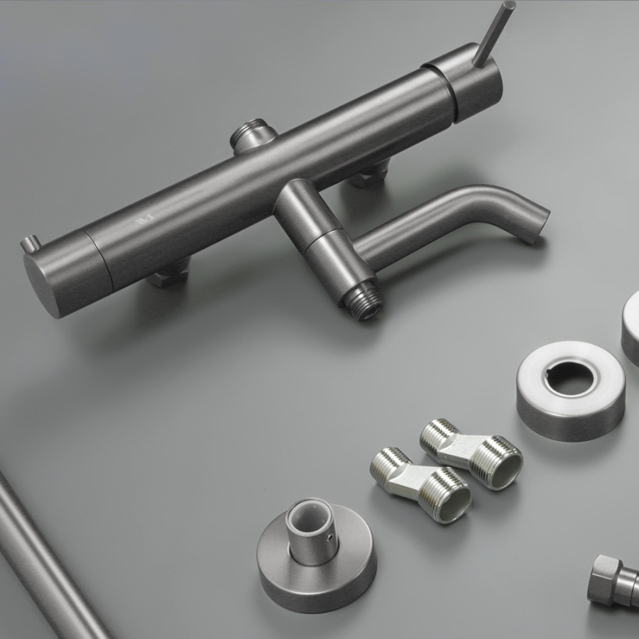 Душевая стойка AVS Slimmer оружейная сталь