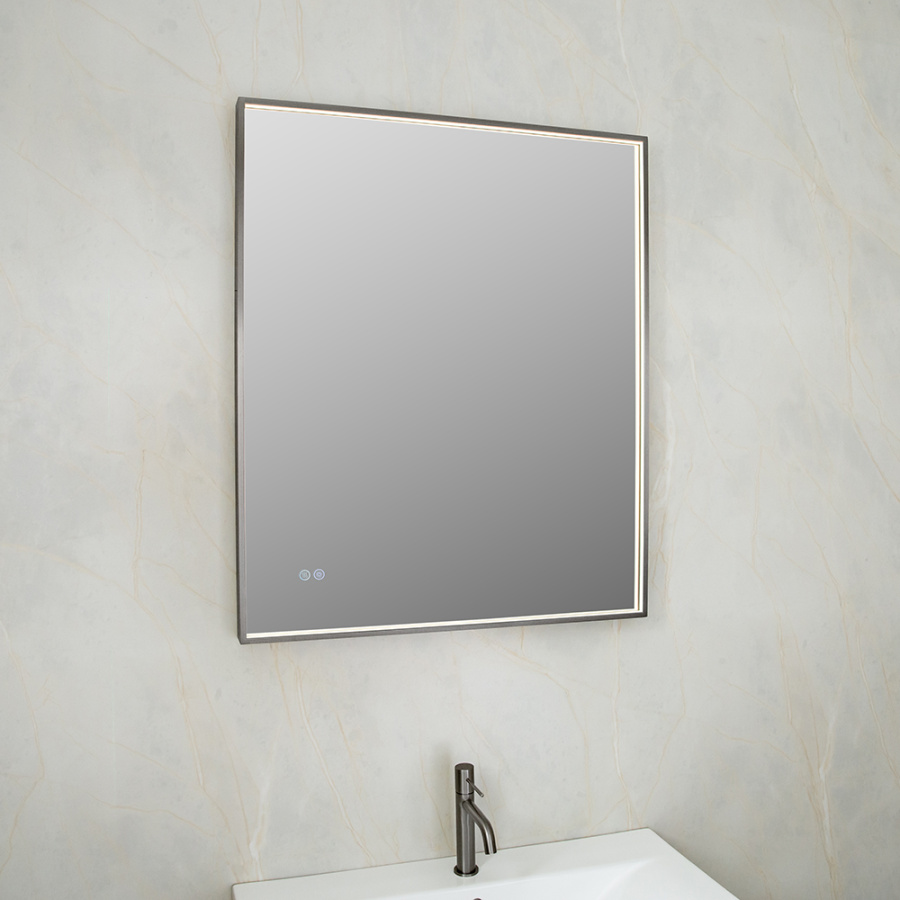 Зеркало с подсветкой AVS ZH 75x90 см, антипар, оружейная сталь Зеркало с подсветкой AVS ZH 75x90 см, антипар, оружейная сталь