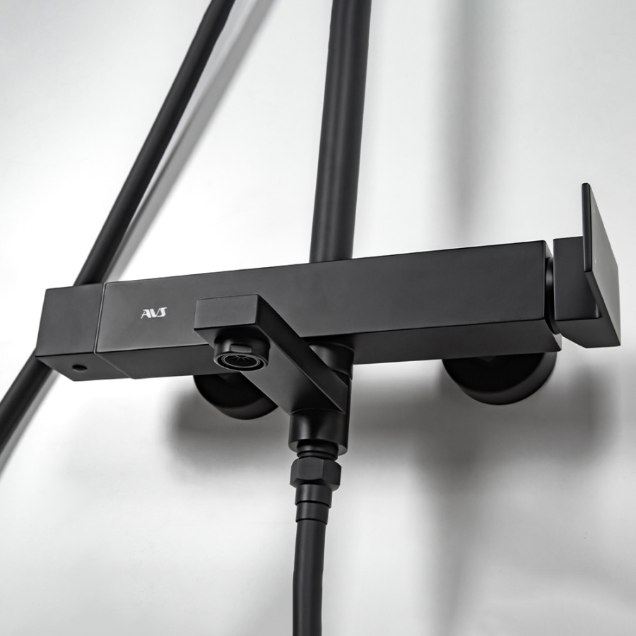 Душевая стойка AVS Cube 811-222-MB черный матовый Душевая стойка AVS Cube 811-222-MB черный матовый