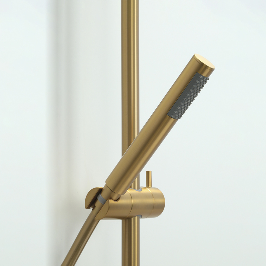 Душевая стойка AVS Slimmer брашированное золото