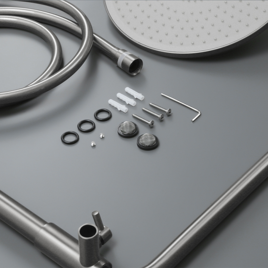 Душевая стойка AVS Slimmer оружейная сталь