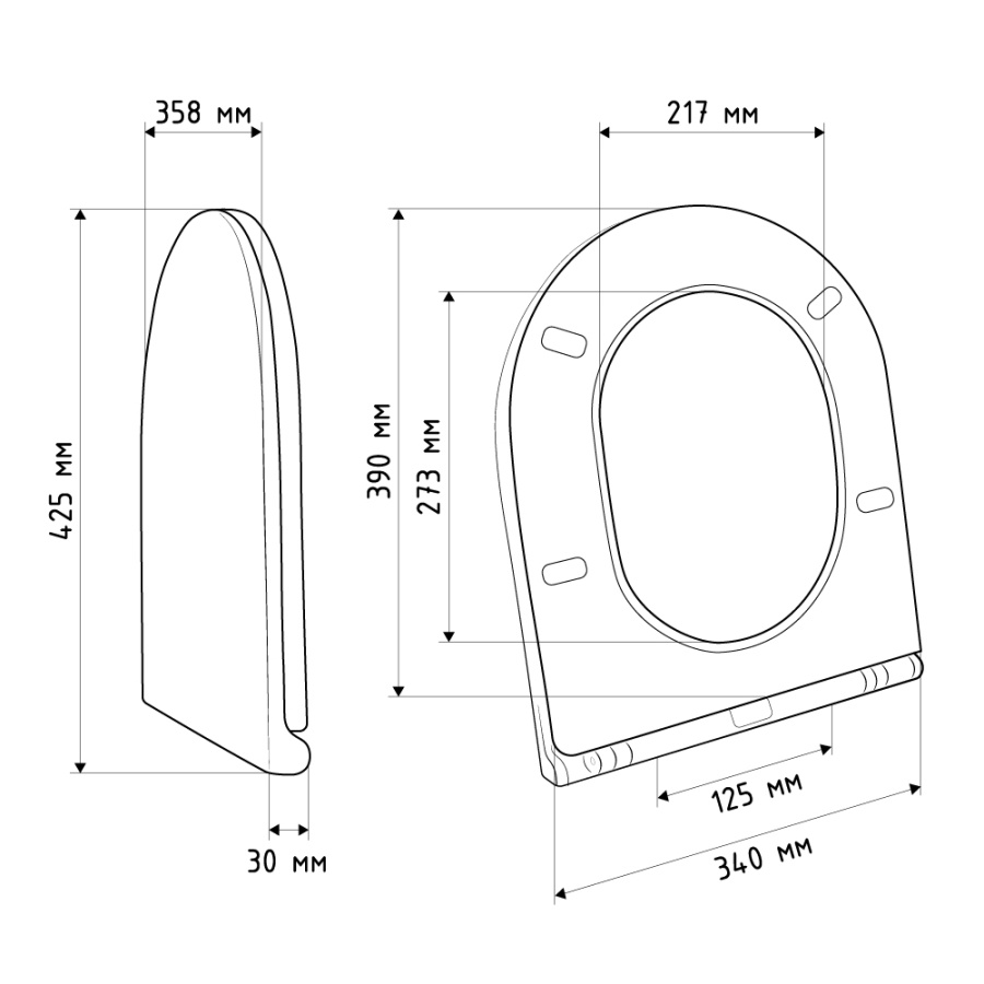 Крышка-сиденье AVS 6101 с микролифтом быстросъемное, белое Крышка-сиденье AVS 6101 с микролифтом быстросъемное, белое