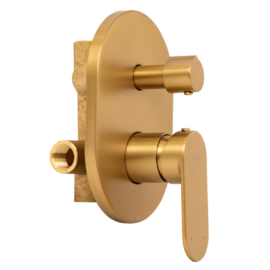 Смеситель для ванны и душа AVS Beauty с внутренней частью, брашированное золото Смеситель для ванны и душа AVS Beauty с внутренней частью, брашированное золото