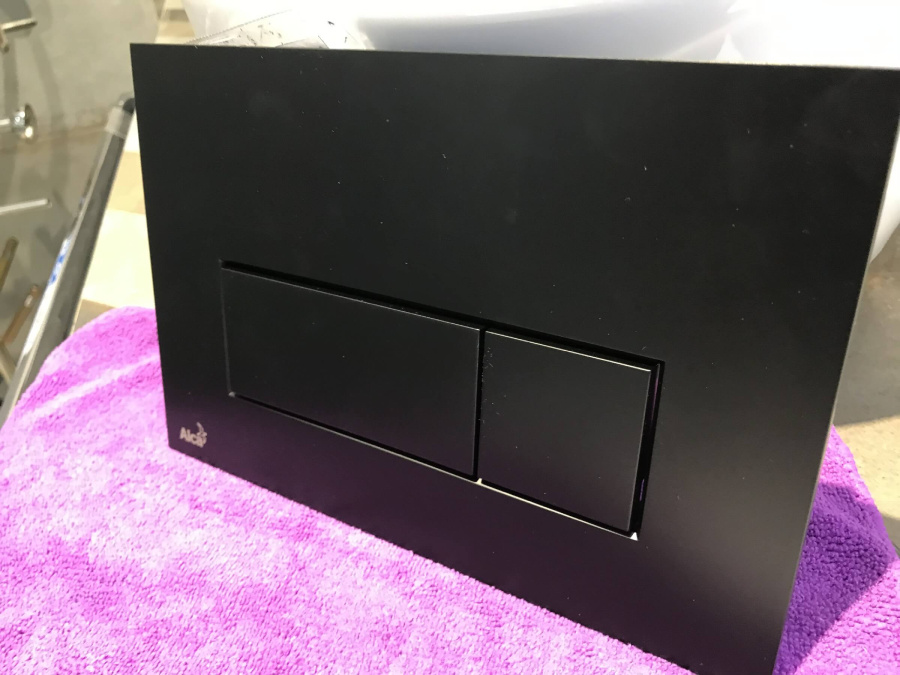 Кнопка смыва Alcaplast M578-Black черная матовая