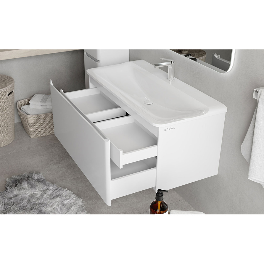 Тумба с раковиной Raval Welto Solo 100