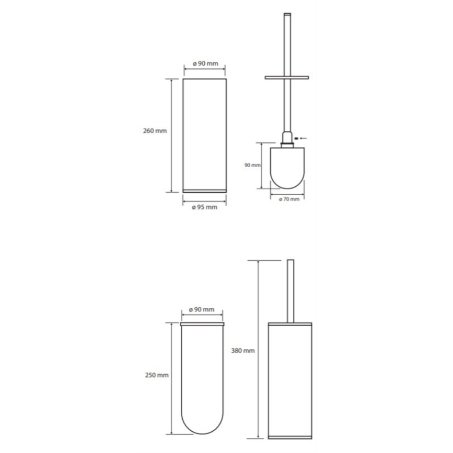 Ершик напольный щётка белая Omega Bemeta 102313056 Ершик напольный щётка белая Omega Bemeta 102313056