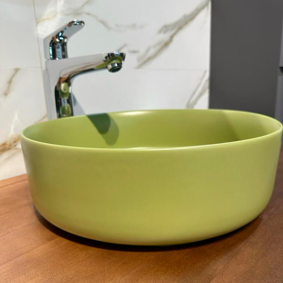 Раковина AVS Art Basin AVS-83134-MCG 35,5x35,5 с донным клапаном