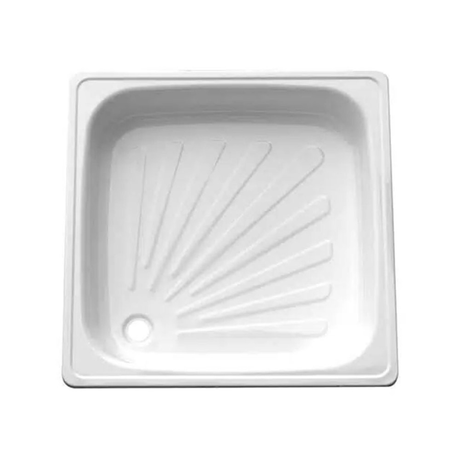 023-3420 Поддон душевой стальной 900*900*150 квадрат рифленый SELENA