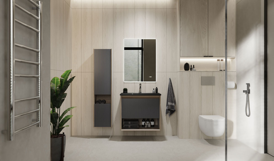 Тумба с раковиной Jorno Tossony 70 дуб самдал