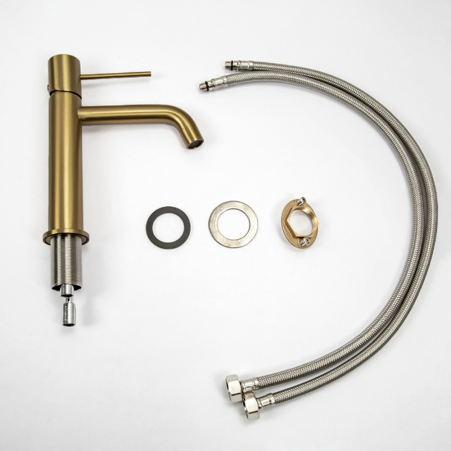 Смеситель для раковины AVS Slimmer брашированное золото Смеситель для раковины AVS Slimmer брашированное золото