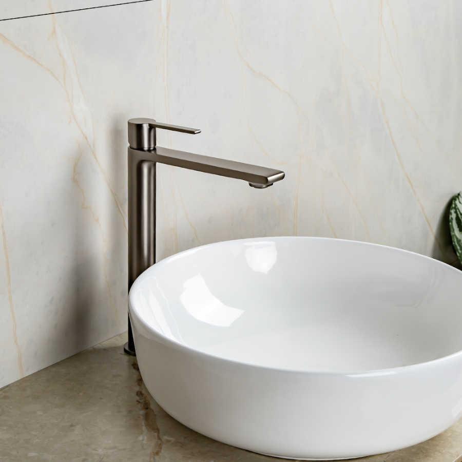 Смеситель для раковины AVS Elegant высокий, оружейная сталь Смеситель для раковины AVS Elegant высокий, оружейная сталь