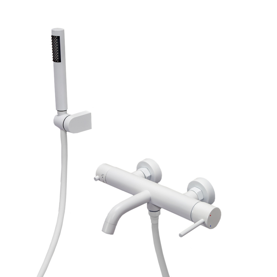 Смеситель для ванны с душем AVS Slimmer белый матовый