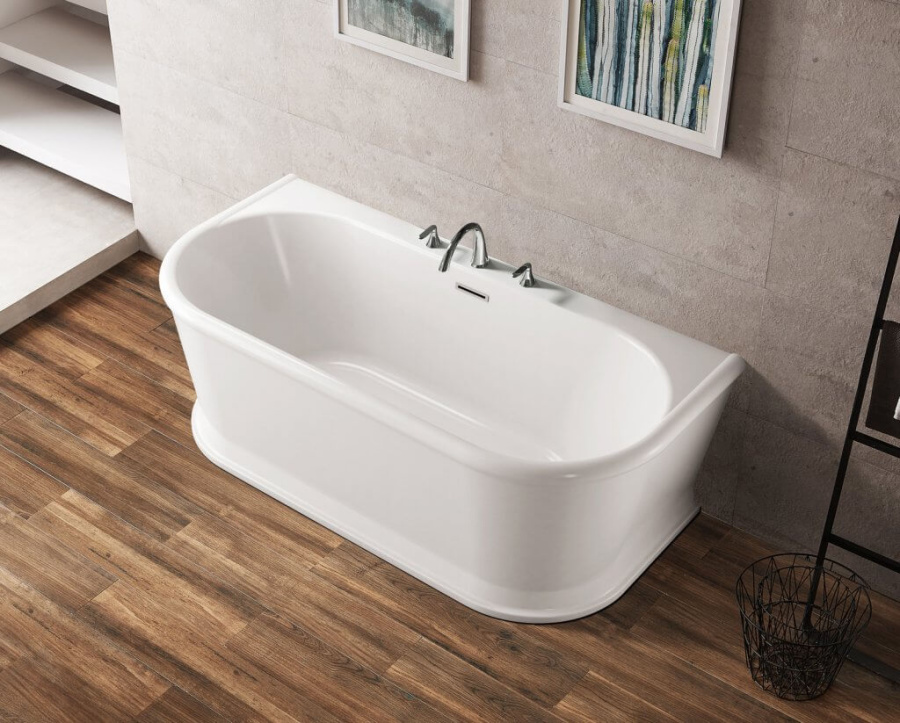 Акриловая ванна BelBagno BB408 170x80 белая, с ножками