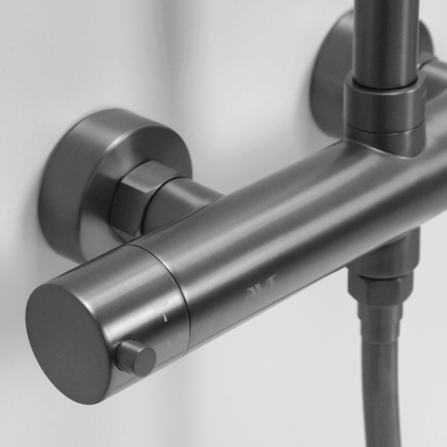 Душевая стойка AVS Pulse оружейная сталь