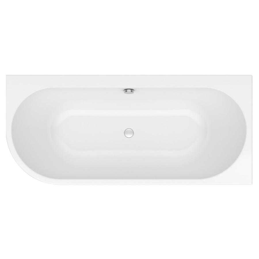 Акриловая ванна Kolpa-San Dream SP 180х80 L белая, с каркасом и сливом-переливом белым