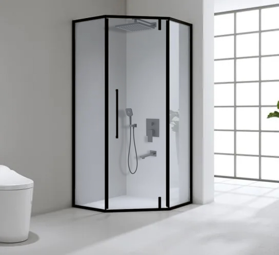 Душевой комплект AVS Cube 4в1черный матовый Душевой комплект AVS Cube 4в1черный матовый