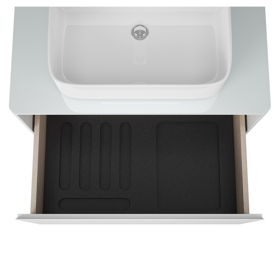 Тумба 900 1ящ + Пенал Белый мат Hanna DIBORG