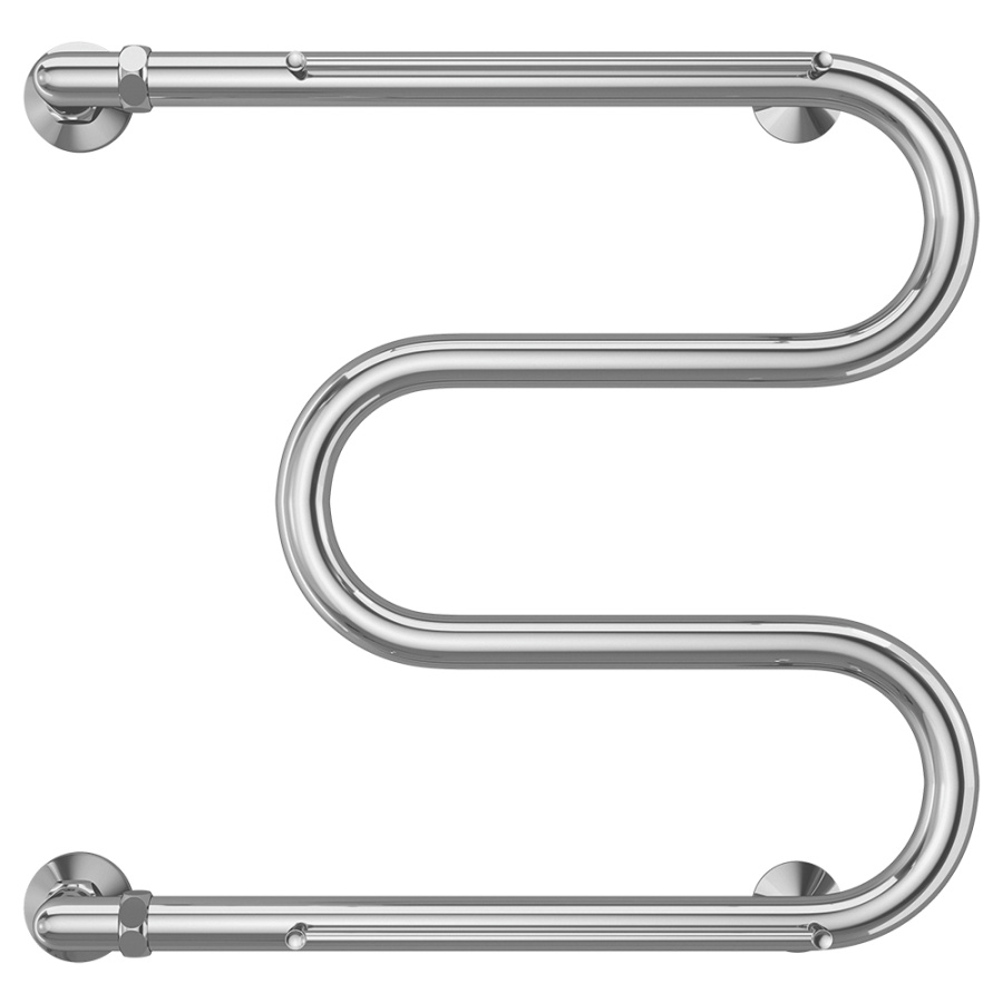 Полотенцесушитель водяной Terminus М-образный 60х60 с полкой, хром Полотенцесушитель водяной Terminus М-образный 60х60 с полкой, хром