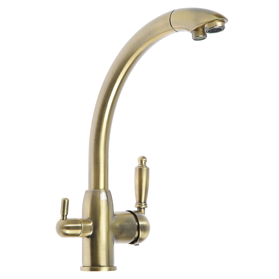 Смеситель для кухни Accoona Sanitary A5179C-7 бронза