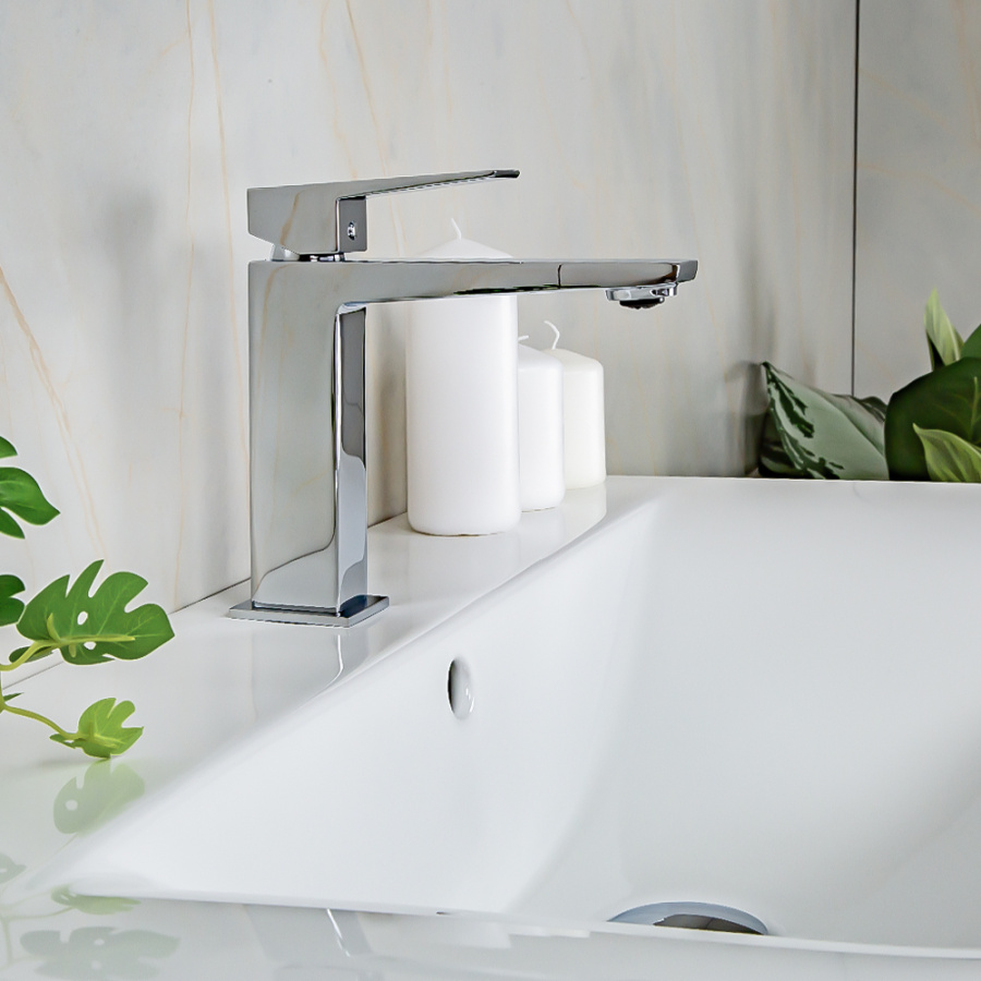 Тумба с раковиной AVS Графика 80 белая матовая с белой ручкой Тумба с раковиной AVS Графика 80 белая матовая с белой ручкой