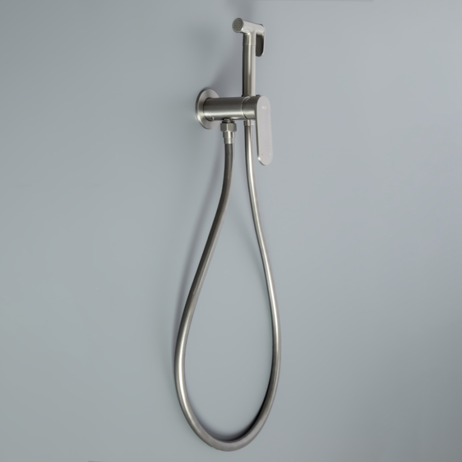 Гигиенический душ со смесителем AVS Beauty оружейная сталь