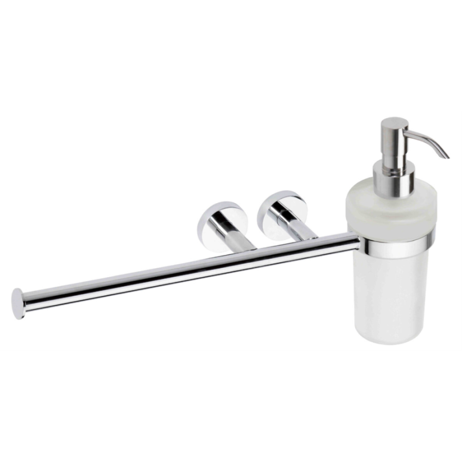 Держатель для полотенца с дозатором жидкого мыла Omega Bemeta 104019012 Держатель для полотенца с дозатором жидкого мыла Omega Bemeta 104019012