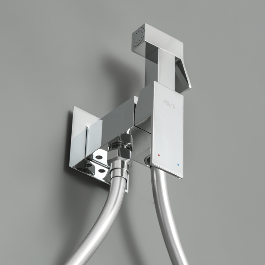 Гигиенический душ со смесителем AVS Cube хром